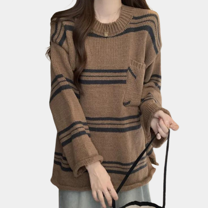 KATHLEEN - Oversized Strikket Bluse til Damer