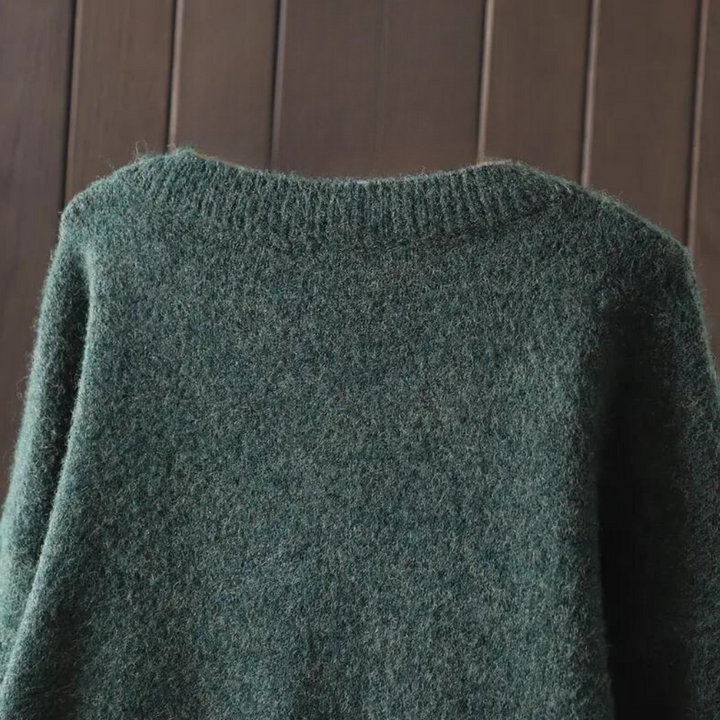 AMY - Blomsterstrikket Cardigan til Kvinder