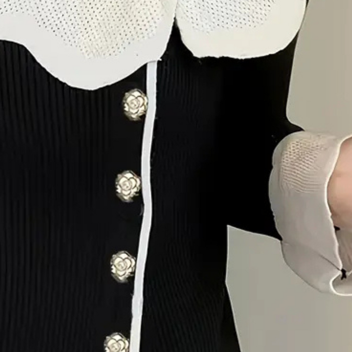 CHARNITA - Elegant Krave Sweater til Kvinder