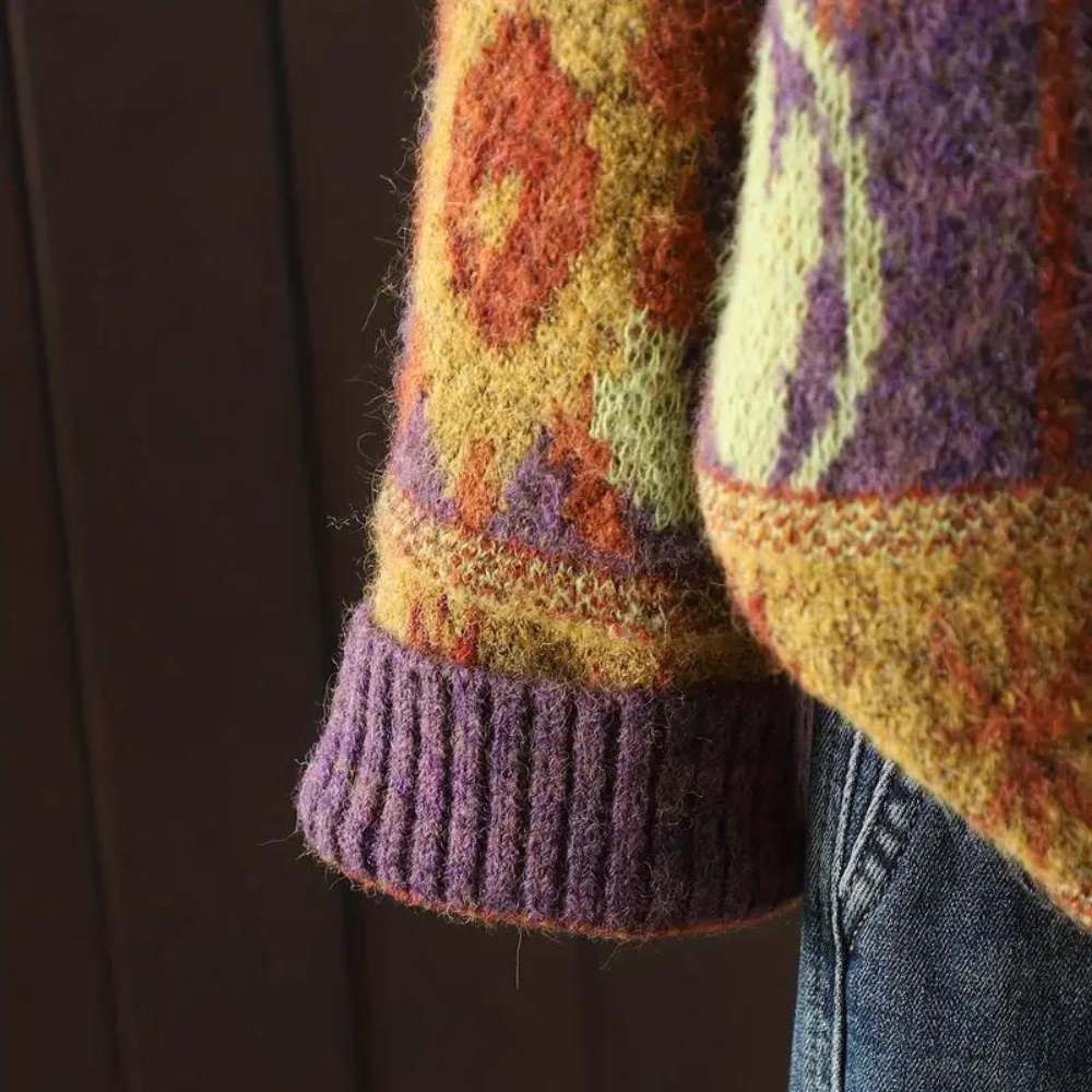 CHOLE - Blomstret sweater til kvinder