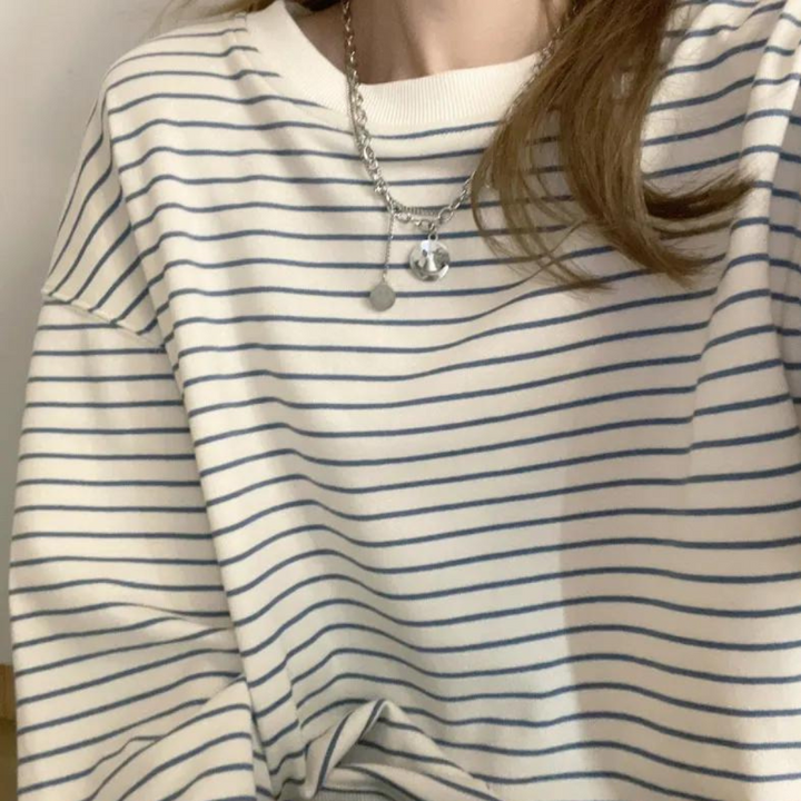 CHERYL - Uformel Ribbet Sweater til Kvinder