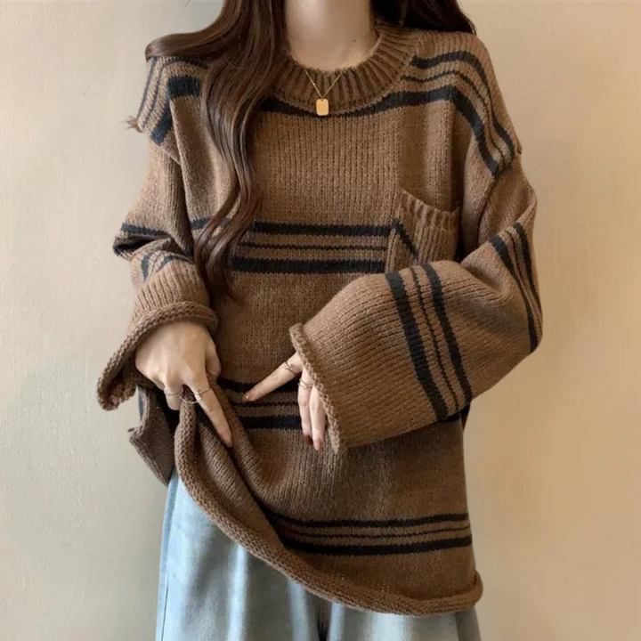 KATHLEEN - Oversized Strikket Bluse til Damer