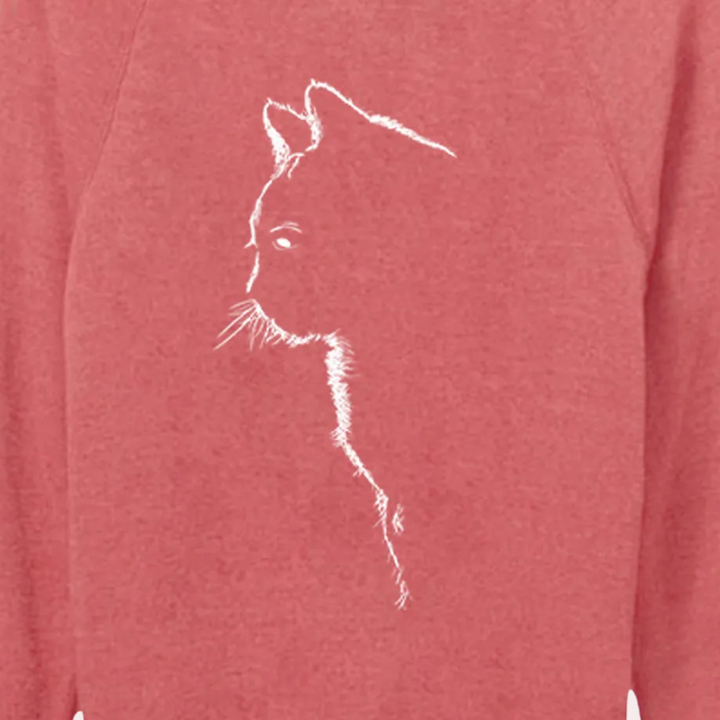 ADRIA - Afslappet Sweater med Katteprint til Dame