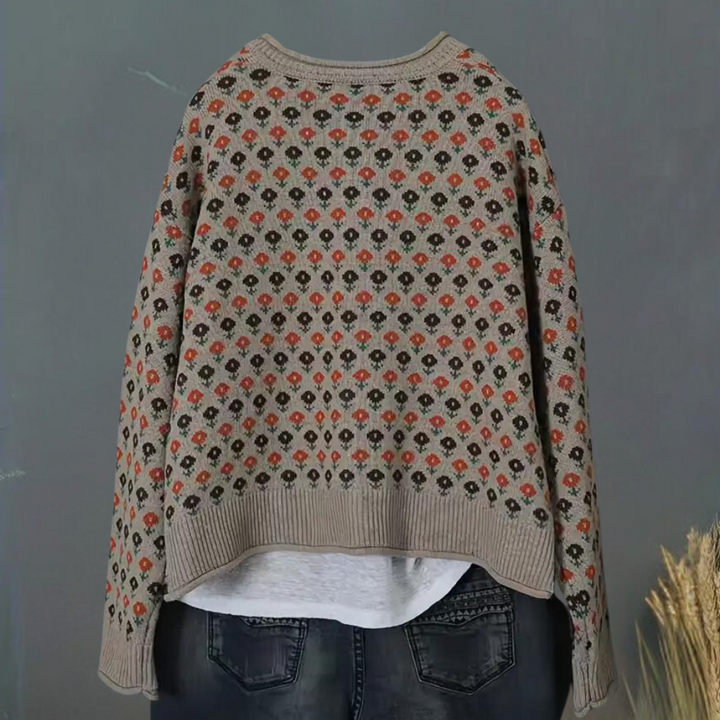 ETTA - Elegant Blomstret Cardigan til Kvinder