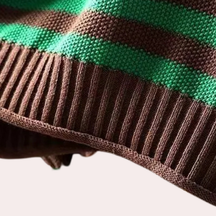 TAITLYNN - Løs Stribet Sweater til Kvinder