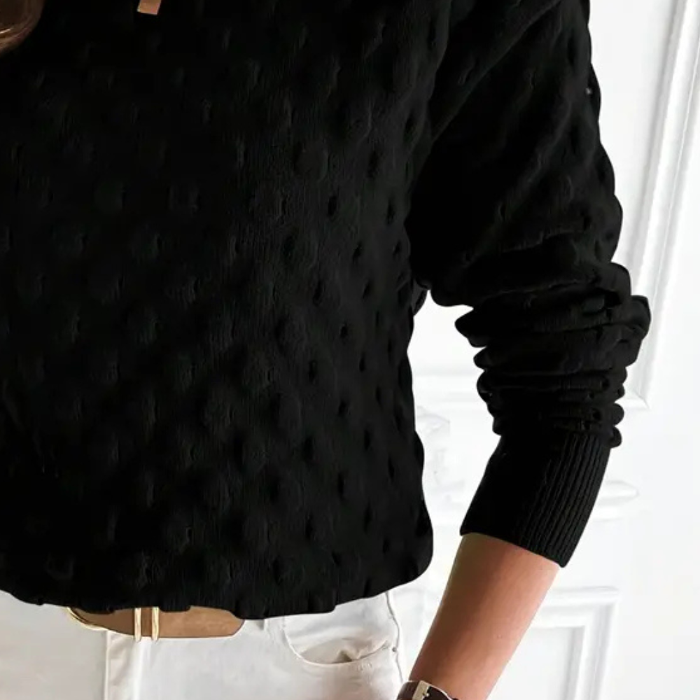 LETICIA - Strikket Sweater med Struktur til Damer