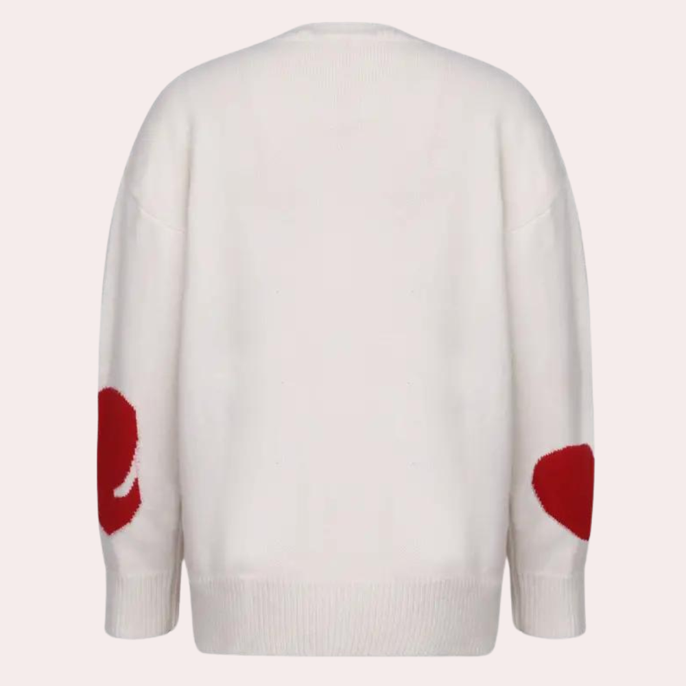 VIRGINIA - Hjerte Strikket Sweater til Damer