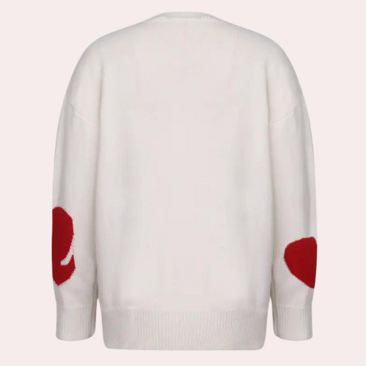VIRGINIA - Hjerte Strikket Sweater til Damer