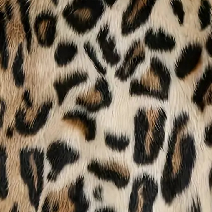 HAZEL - Kvinders Pelsfrakke med Leopardmønster