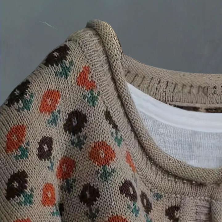 ETTA - Elegant Blomstret Cardigan til Kvinder