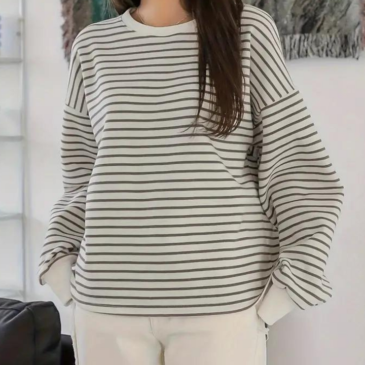 CHERYL - Uformel Ribbet Sweater til Kvinder