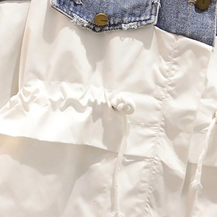 ISHA - Moderne Denim Jakke med Snøre til Damer