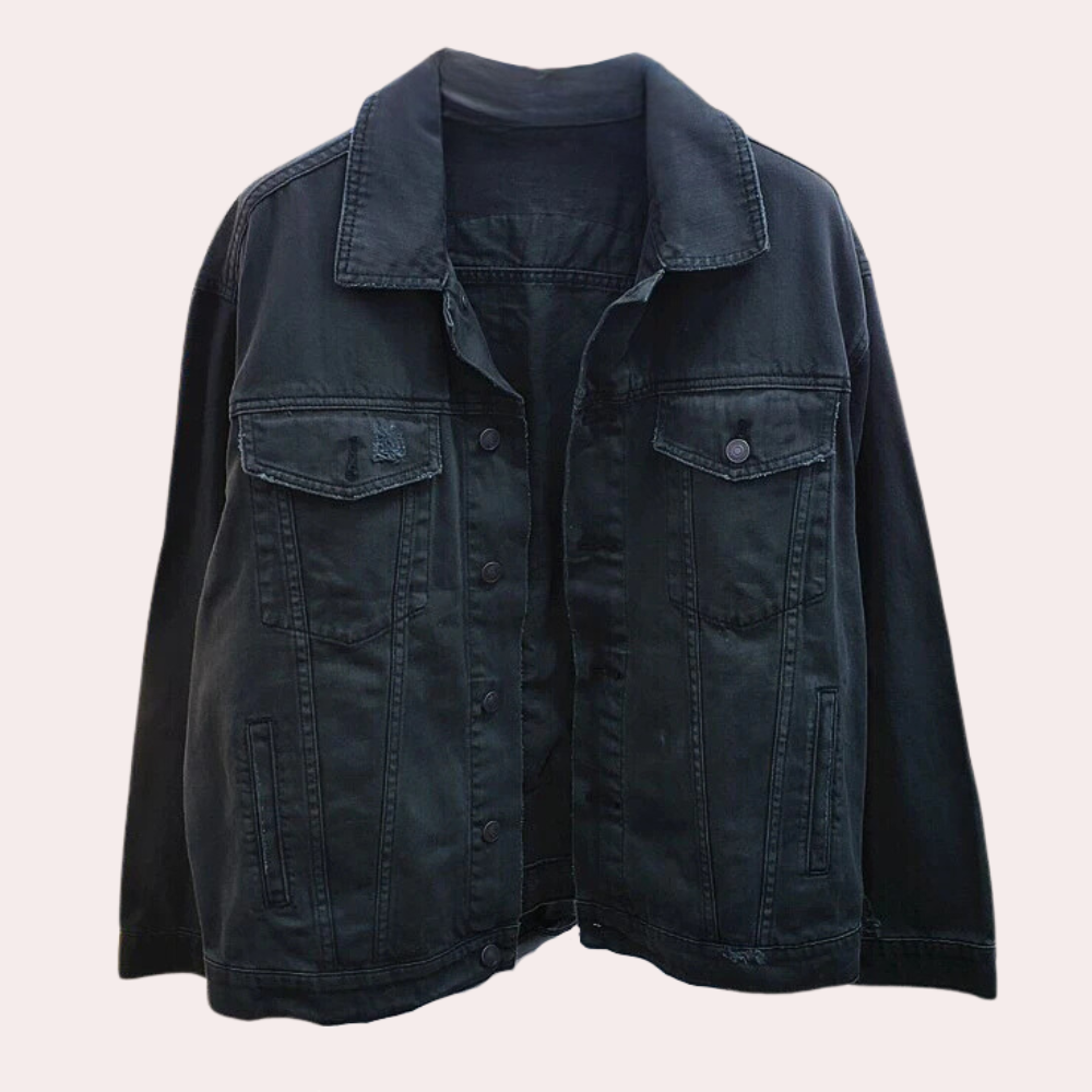 KIARA - Broderet Denim Jakke til Damer