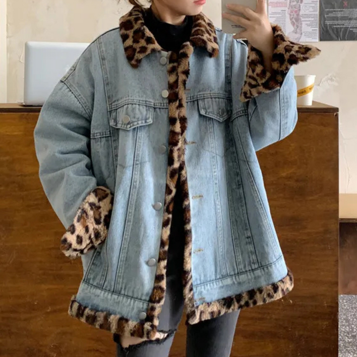 CALISSA - Vendtbar Denim Vinterjakke til Dame