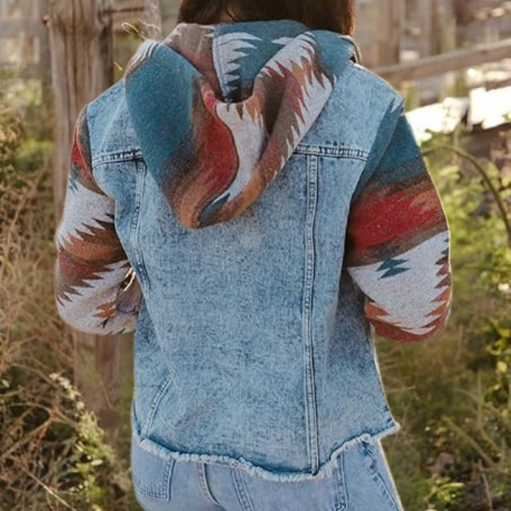 SAGE - Denim Jakke med Hætte til Kvinder