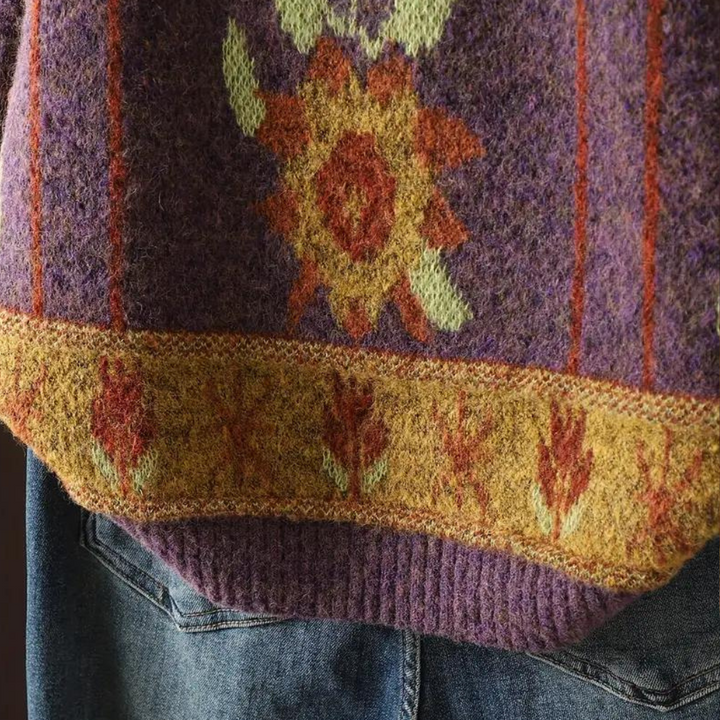 CHOLE - Blomstret sweater til kvinder