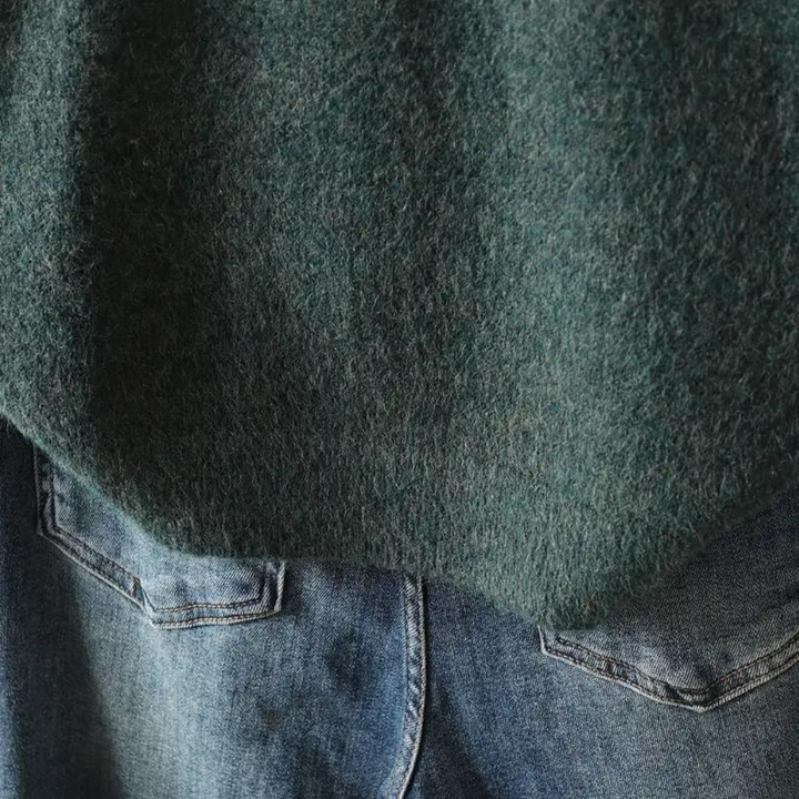 AMY - Blomsterstrikket Cardigan til Kvinder