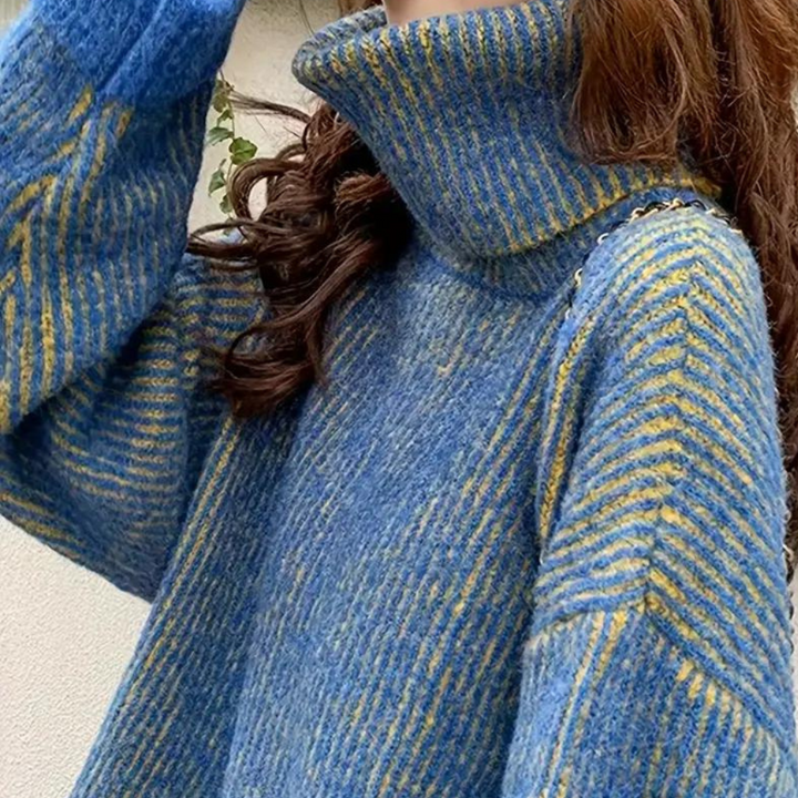 KATHLEEN - Bredstående Turtleneck Sweater til Kvinder