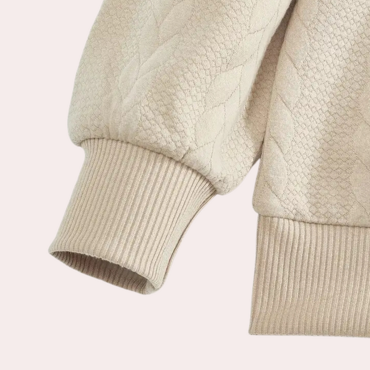 LAWRENCE - Strikket Sweater med Halv Lynlås til Mænd
