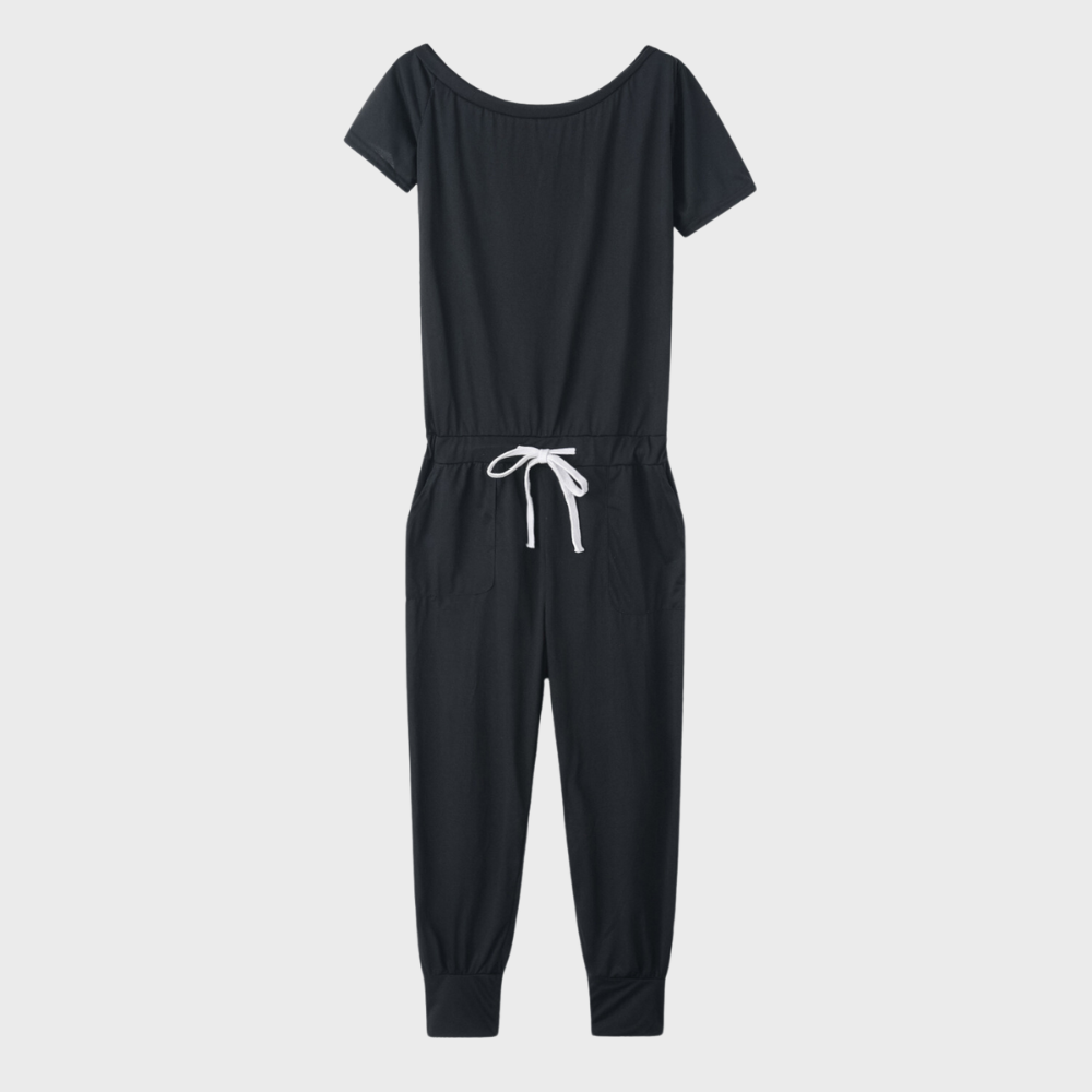 Dame jumpsuit med snøretræk