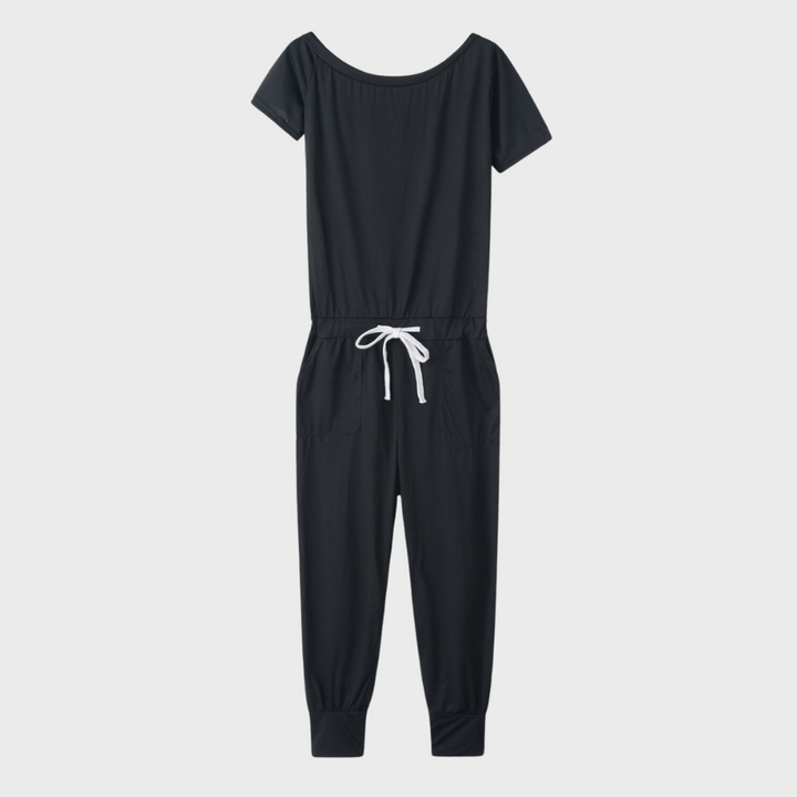 Dame jumpsuit med snøretræk