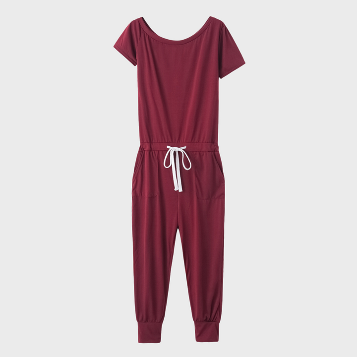 Dame jumpsuit med snøretræk